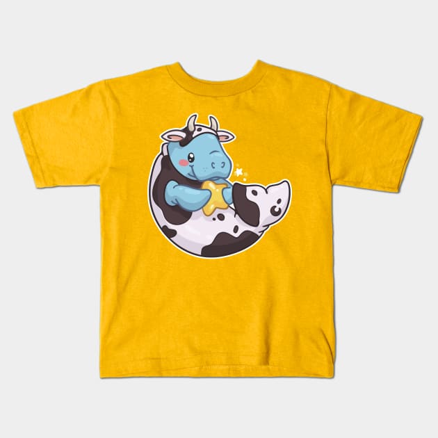 Moogong (Sea Cow) Kids T-Shirt by bytesizetreasure